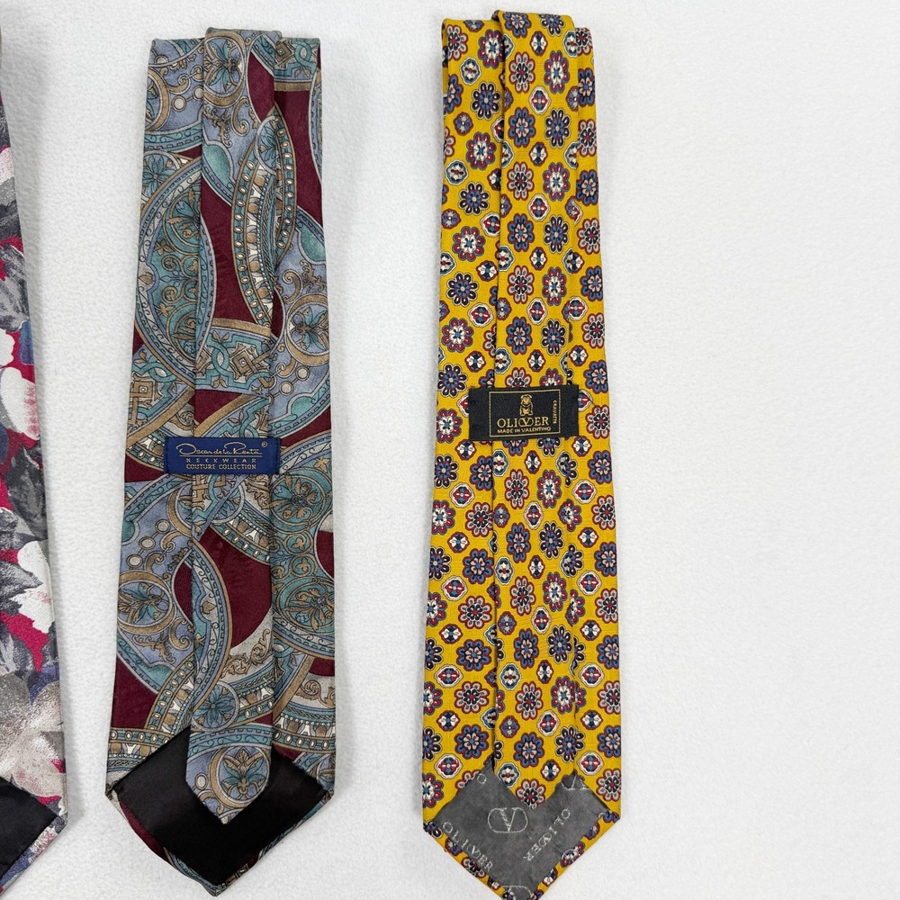 Vintage Designer Ties (Lot of 10 ) - Dior, Oscar, Chadwick, Bagutta, Talbott - Picture 14 of 16